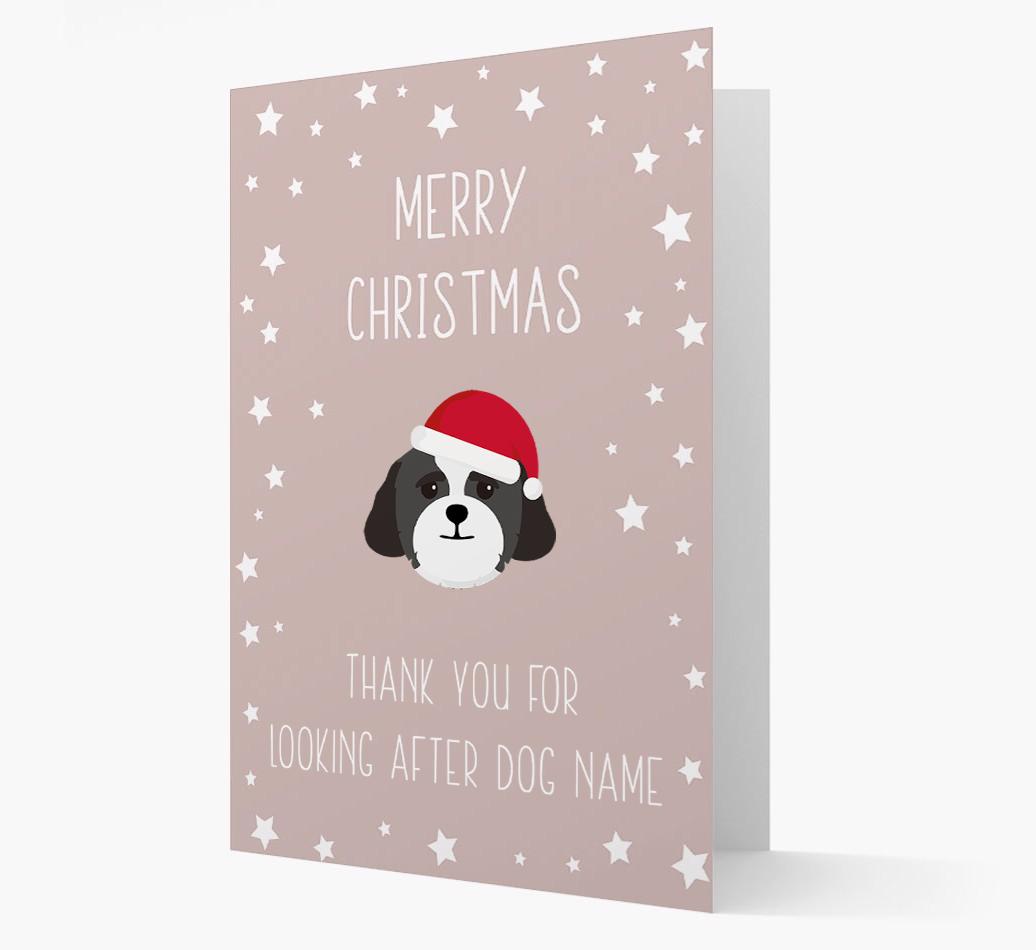 'Thank You' Christmas Card with your {breedFullName} Christmas Icon