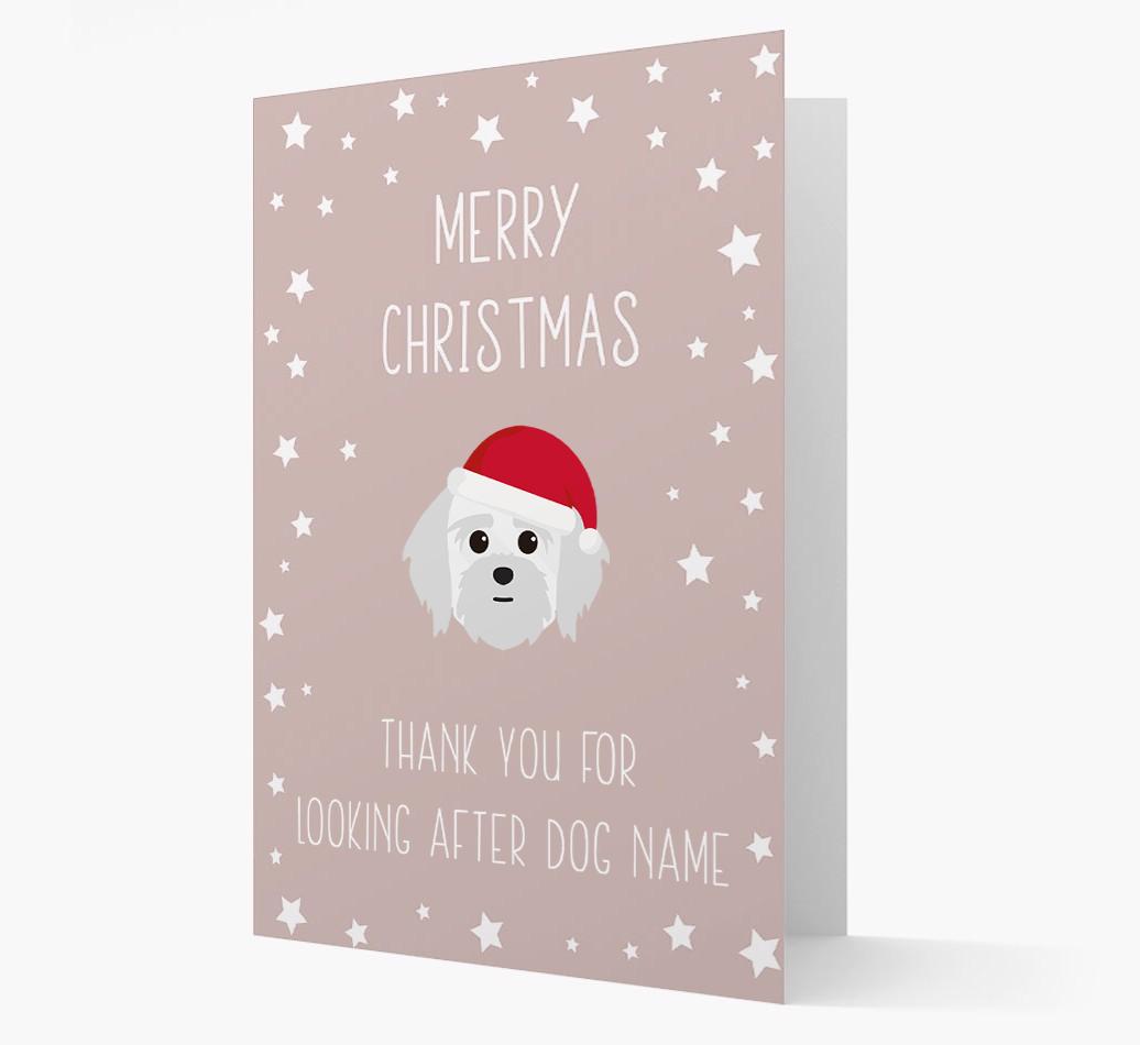 'Thank You' Christmas Card with your {breedFullName} Christmas Icon