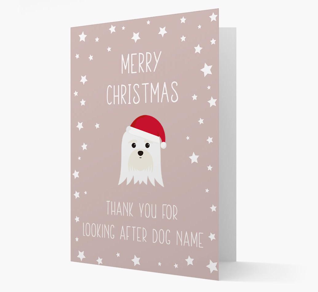 'Thank You' Christmas Card with your {breedFullName} Christmas Icon