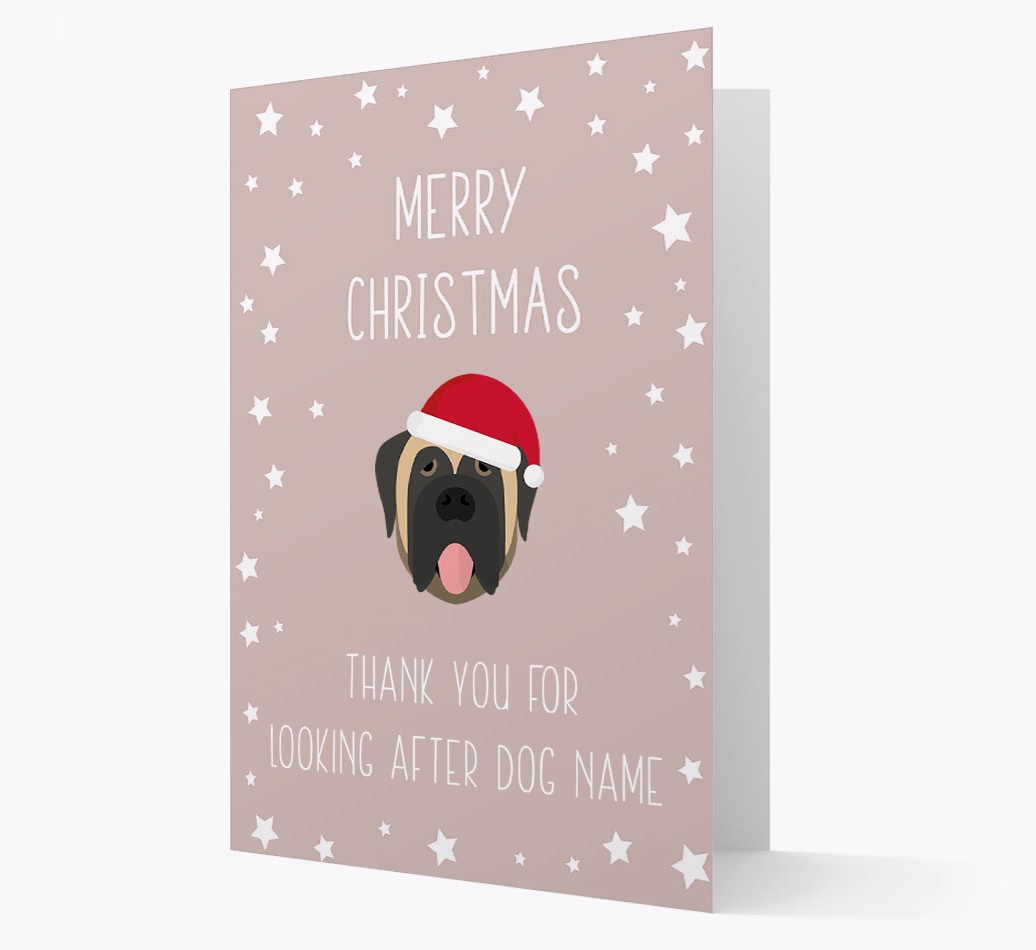 'Thank You' Christmas Card with your {breedFullName} Christmas Icon