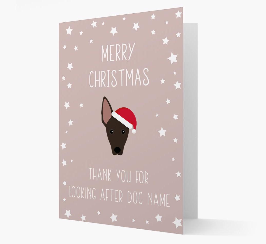 'Thank You' Christmas Card with your {breedFullName} Christmas Icon