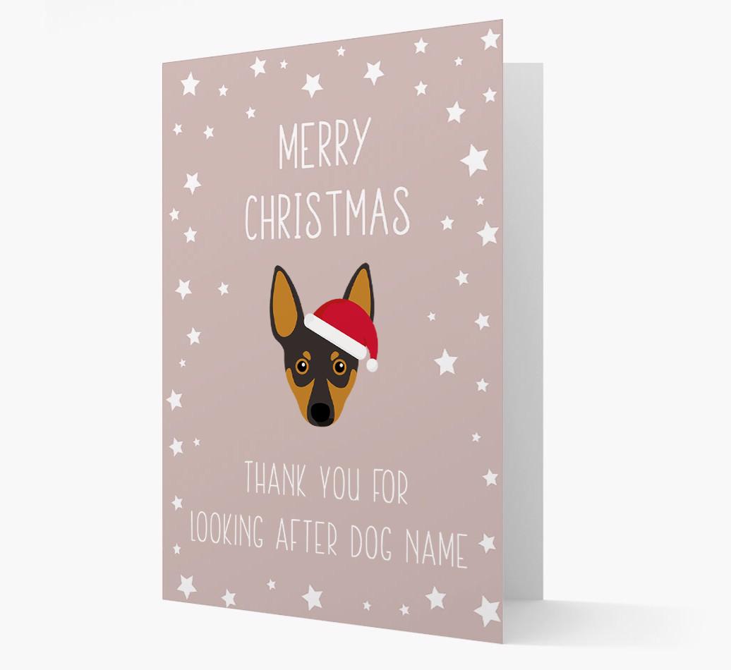 'Thank You' Christmas Card with your {breedFullName} Christmas Icon