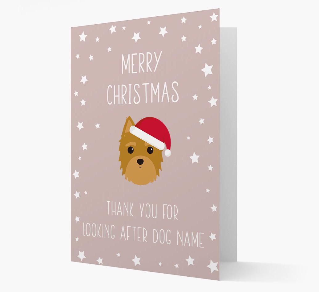 'Thank You' Christmas Card with your {breedFullName} Christmas Icon