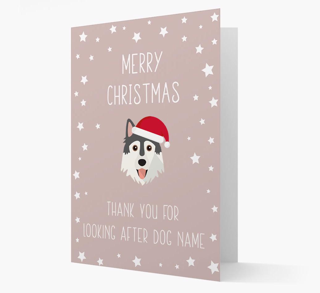 'Thank You' Christmas Card with your {breedFullName} Christmas Icon