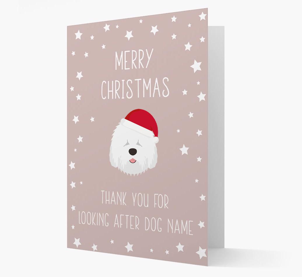 'Thank You' Christmas Card with your {breedFullName} Christmas Icon