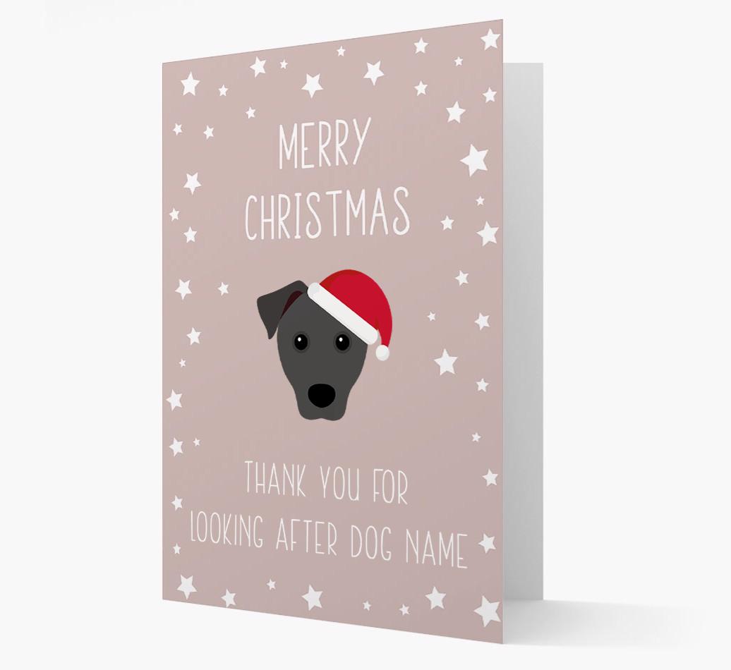 'Thank You' Christmas Card with your {breedFullName} Christmas Icon