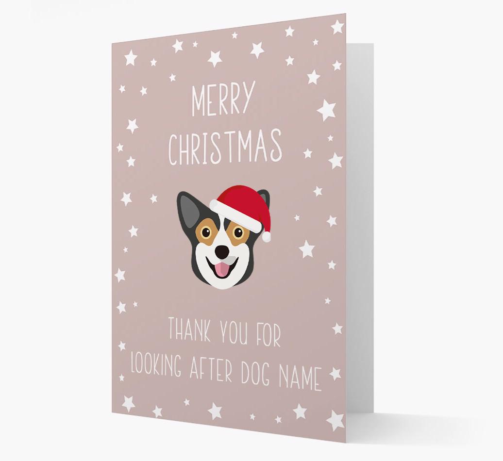 'Thank You' Christmas Card with your {breedFullName} Christmas Icon