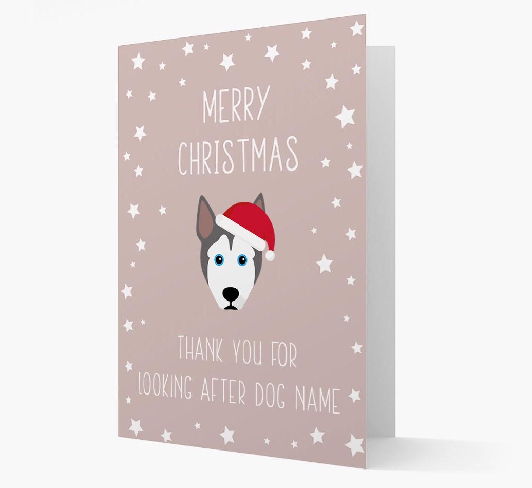 'Thank You' Christmas Card with your {breedFullName} Christmas Icon