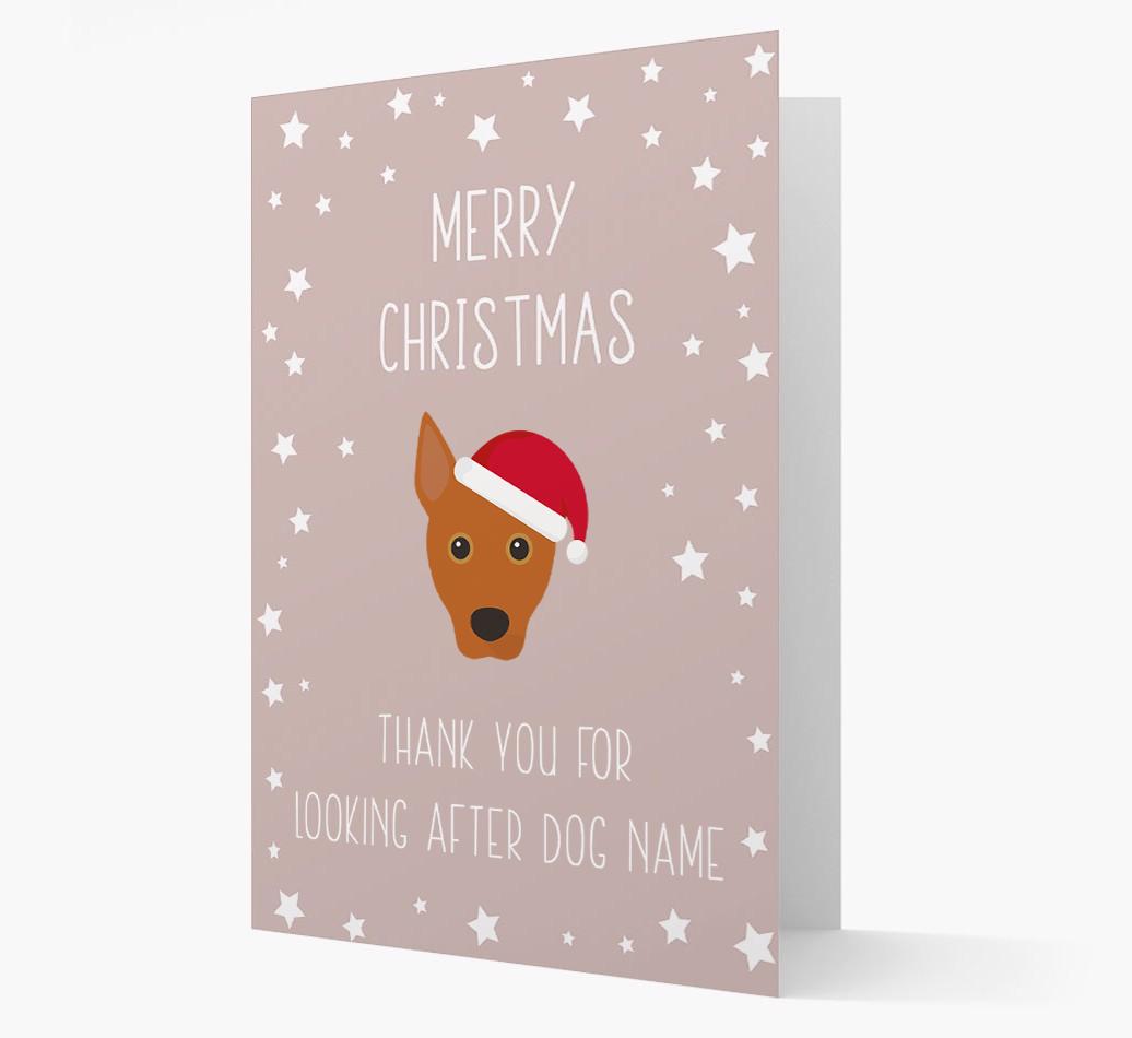 'Thank You' Christmas Card with your {breedFullName} Christmas Icon