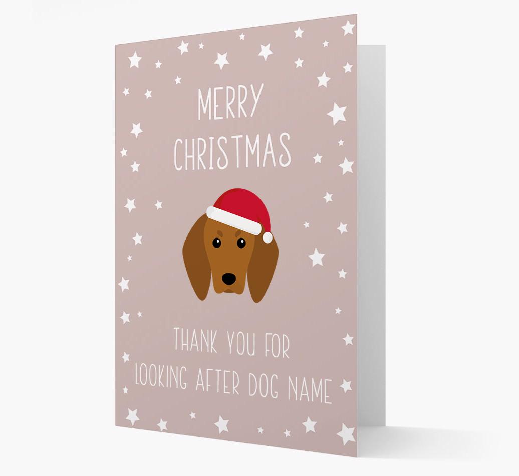 'Thank You' Christmas Card with your {breedFullName} Christmas Icon