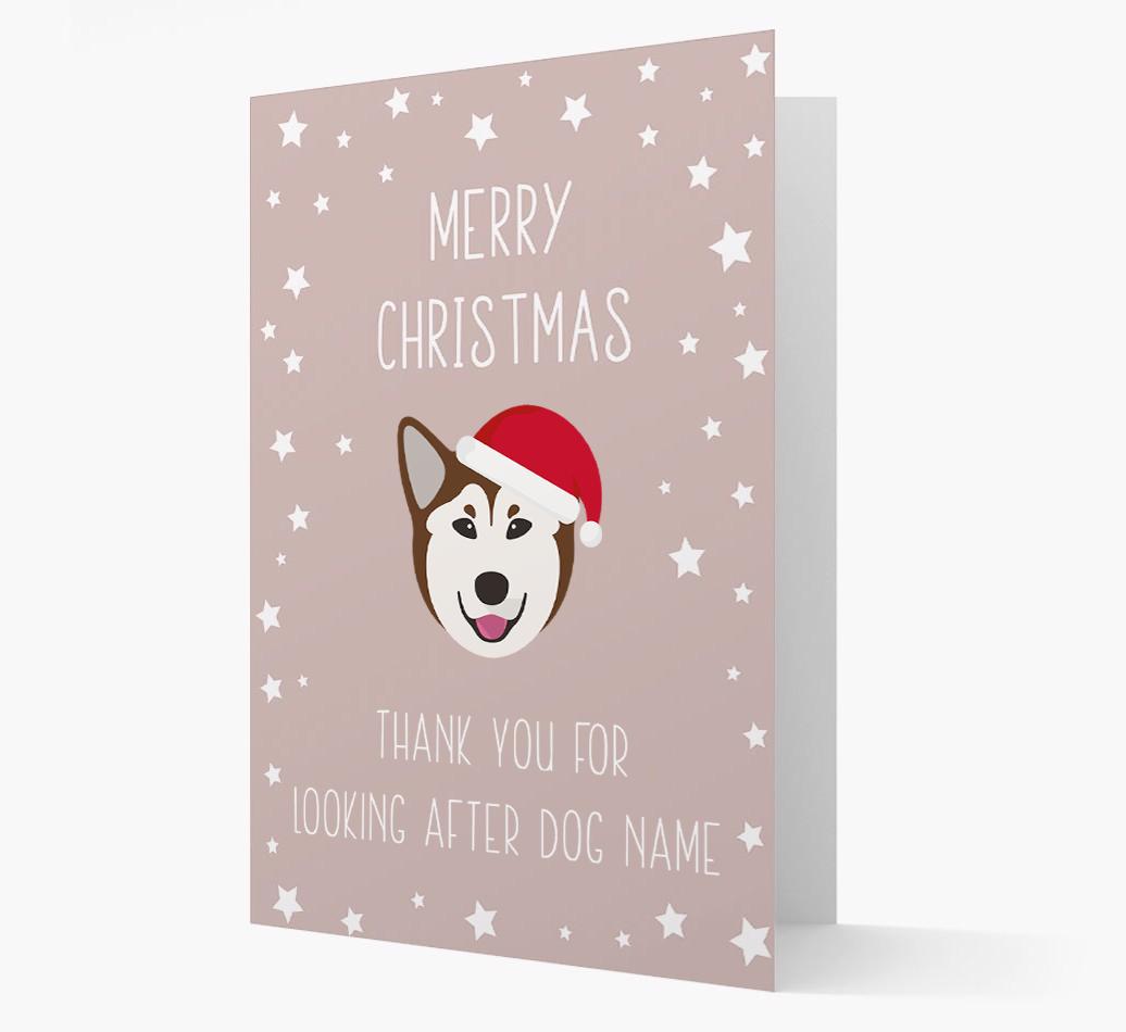 'Thank You' Christmas Card with your {breedFullName} Christmas Icon
