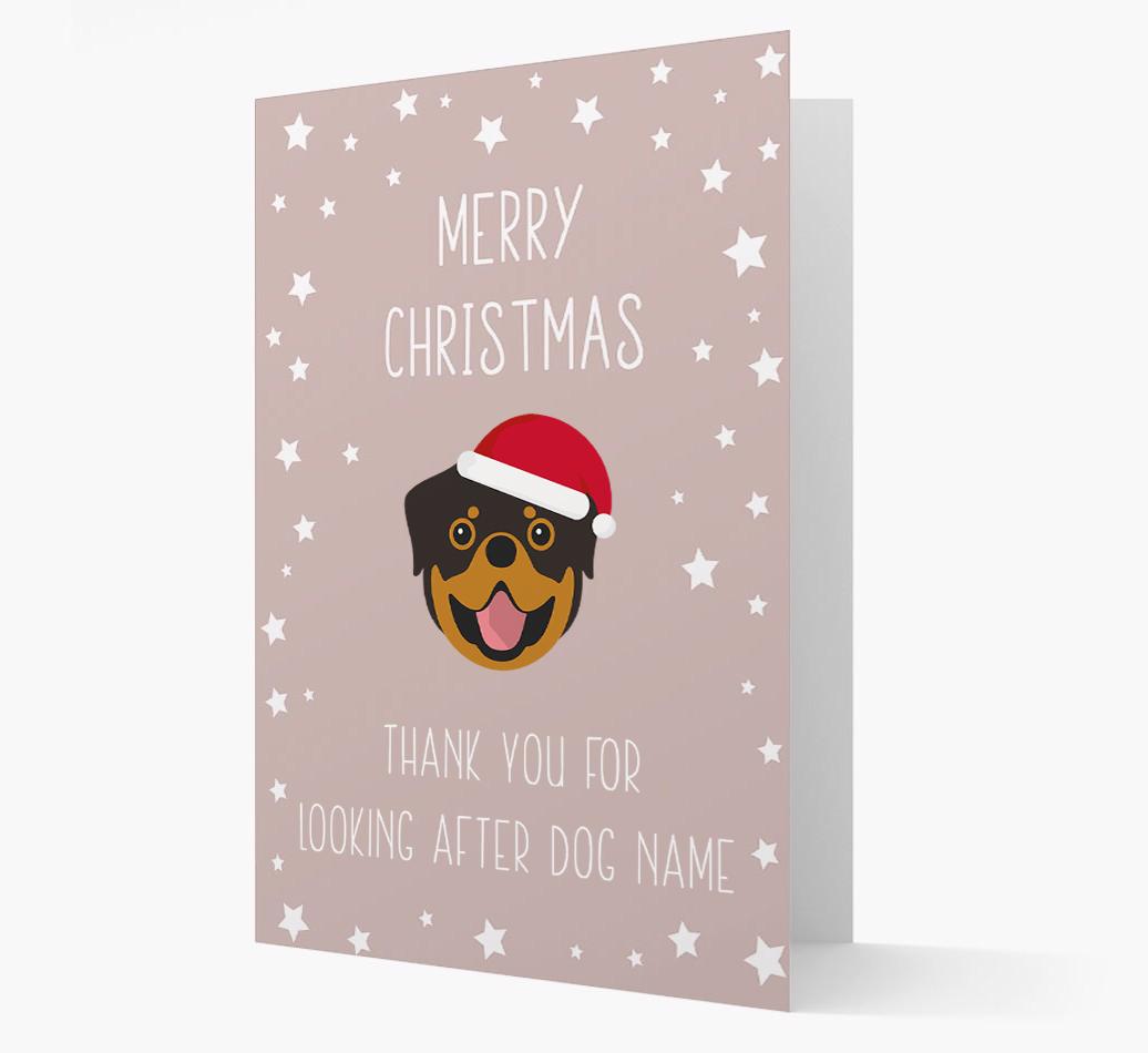 'Thank You' Christmas Card with your {breedFullName} Christmas Icon