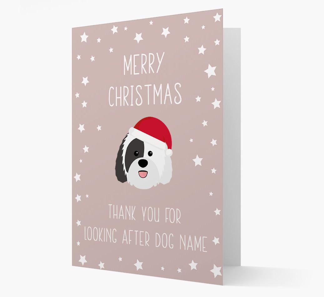 'Thank You' Christmas Card with your {breedFullName} Christmas Icon