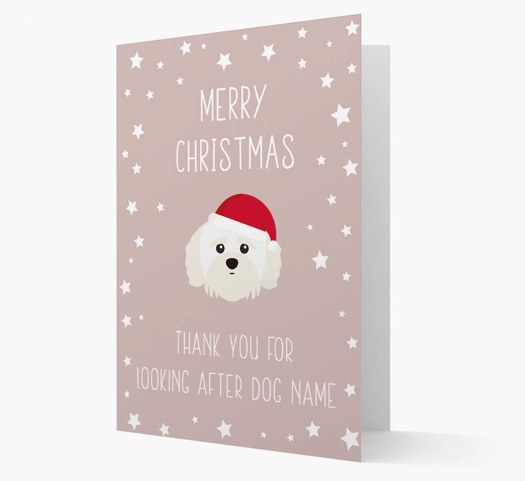 'Thank You' Christmas Card with your {breedFullName} Christmas Icon