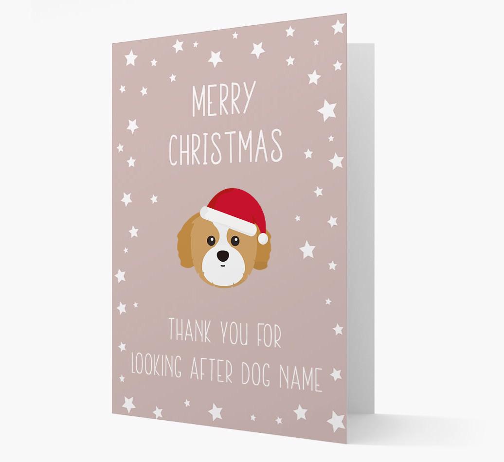 'Thank You' Christmas Card with your {breedFullName} Christmas Icon