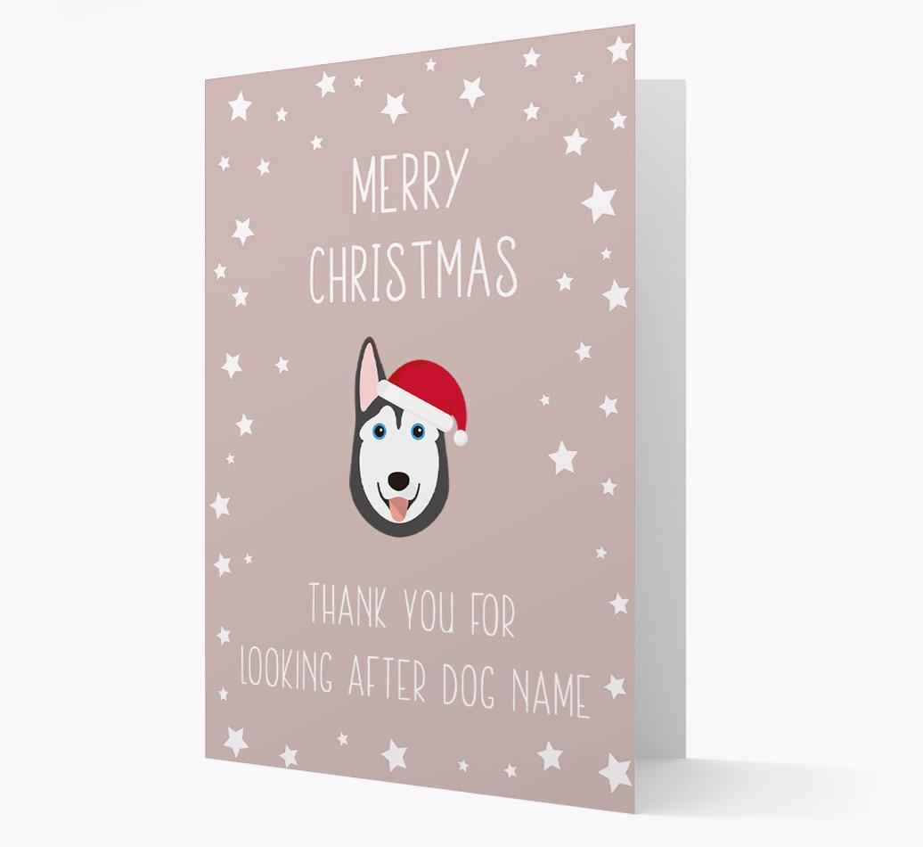'Thank You' Christmas Card with your {breedFullName} Christmas Icon