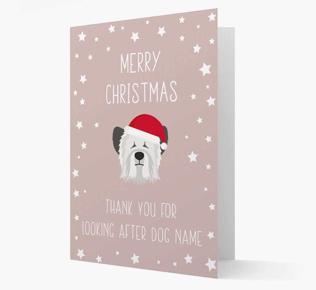 'Thank You' Christmas Card with your {breedFullName} Christmas Icon