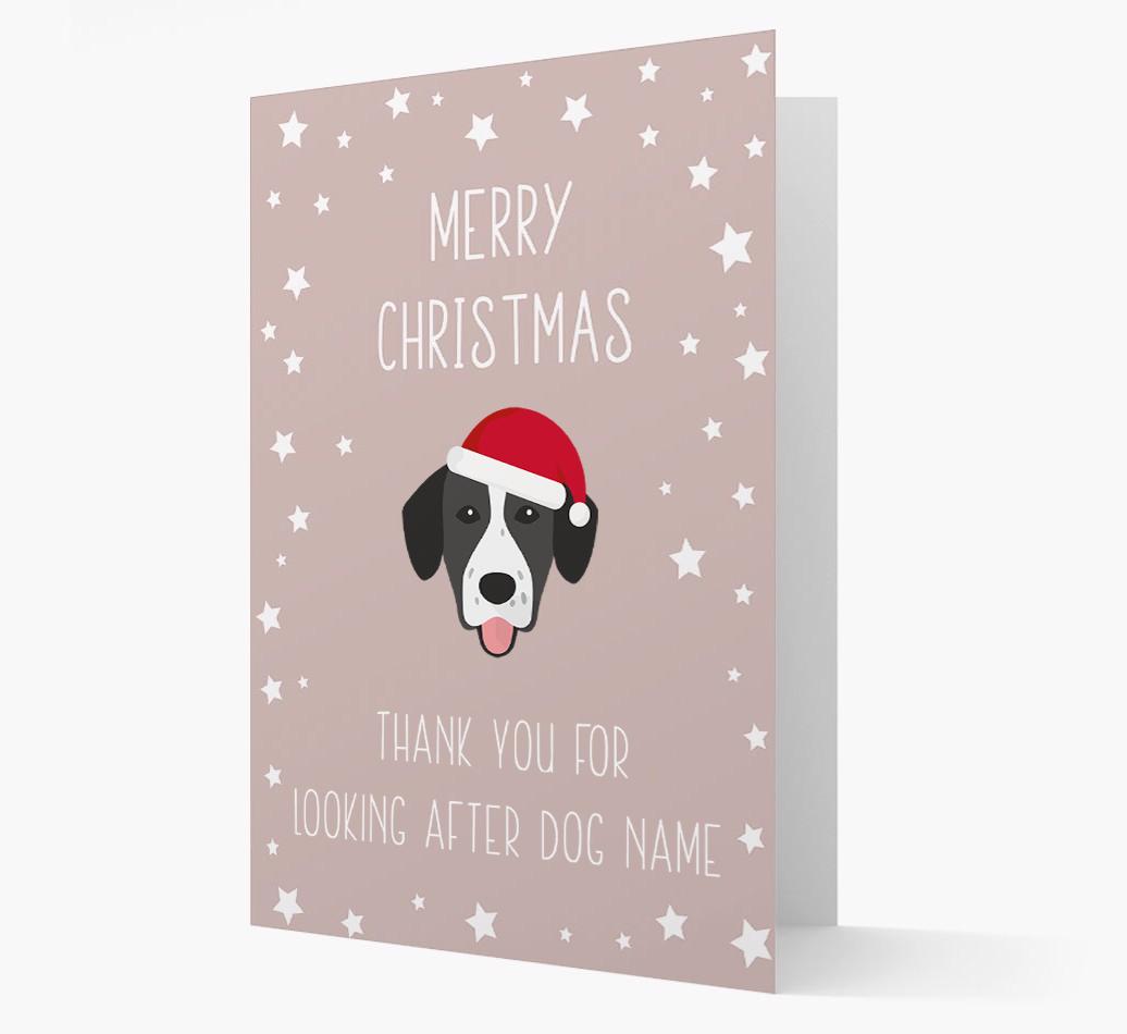 'Thank You' Christmas Card with your {breedFullName} Christmas Icon