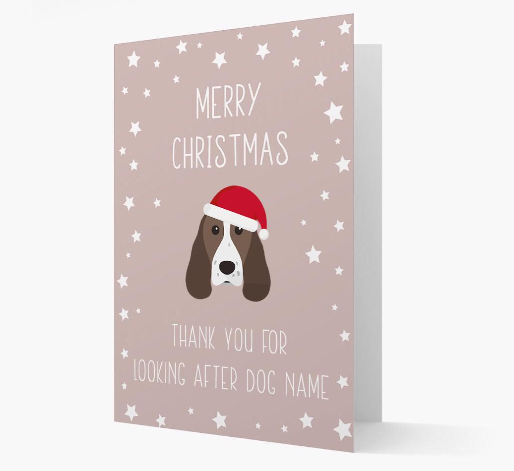 'Thank You' Christmas Card with your {breedFullName} Christmas Icon