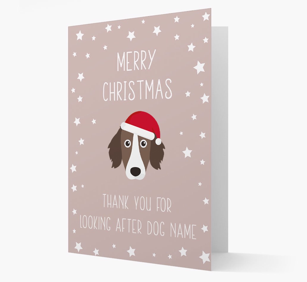 'Thank You' Christmas Card with your {breedFullName} Christmas Icon