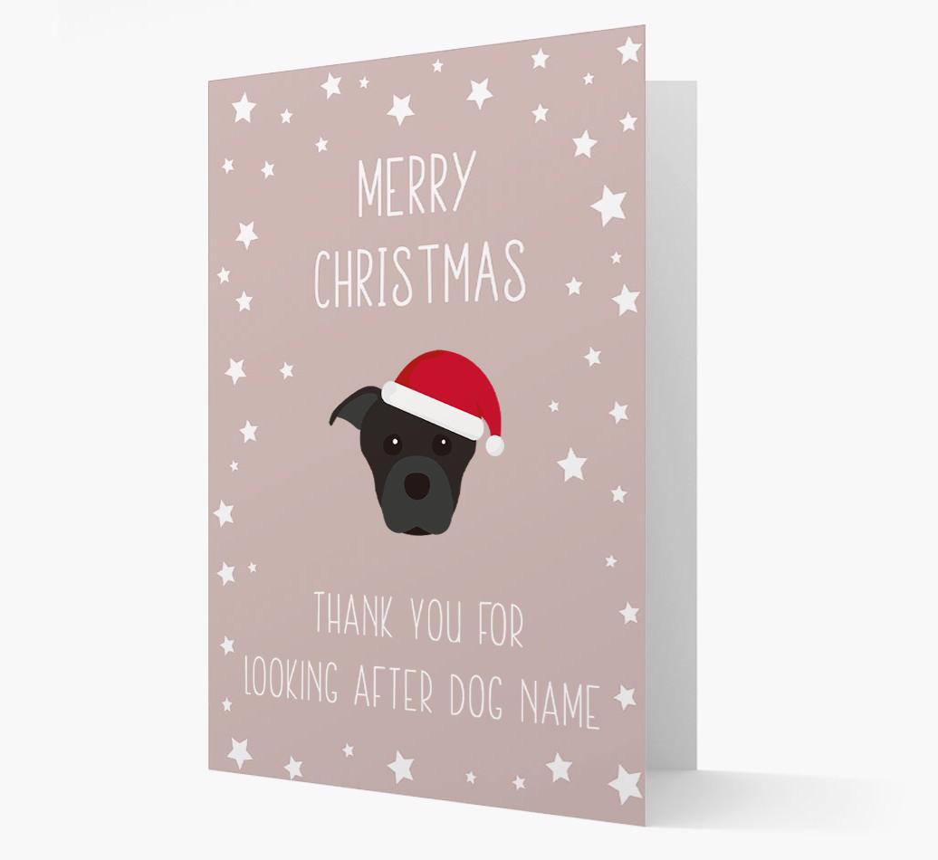 'Thank You' Christmas Card with your {breedFullName} Christmas Icon