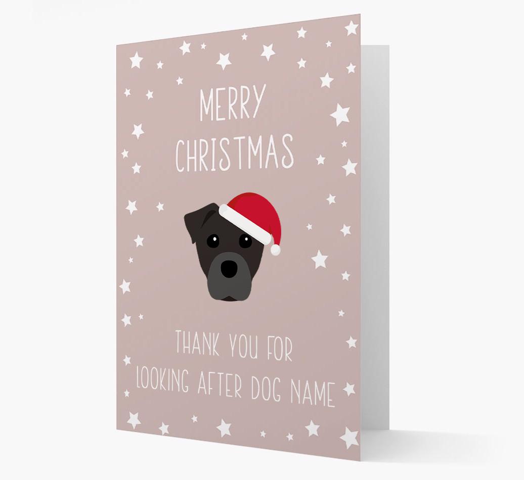 'Thank You' Christmas Card with your {breedFullName} Christmas Icon