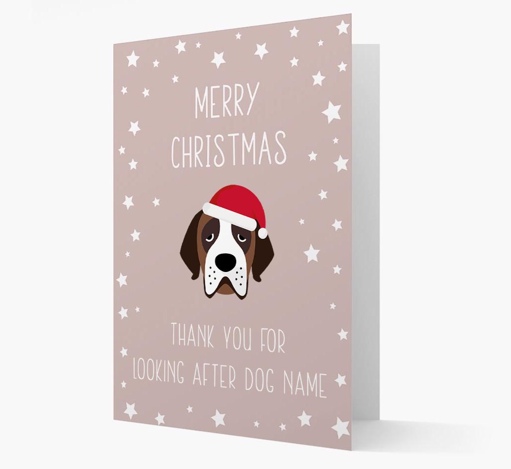 'Thank You' Christmas Card with your {breedFullName} Christmas Icon