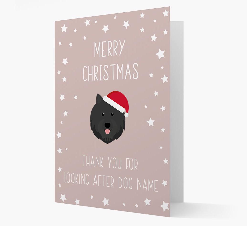 'Thank You' Christmas Card with your {breedFullName} Christmas Icon