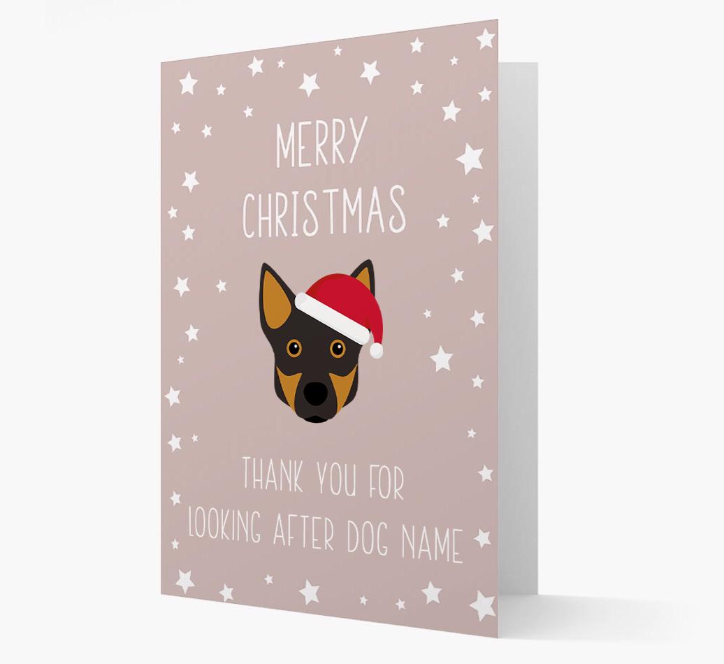 'Thank You' Christmas Card with your {breedFullName} Christmas Icon