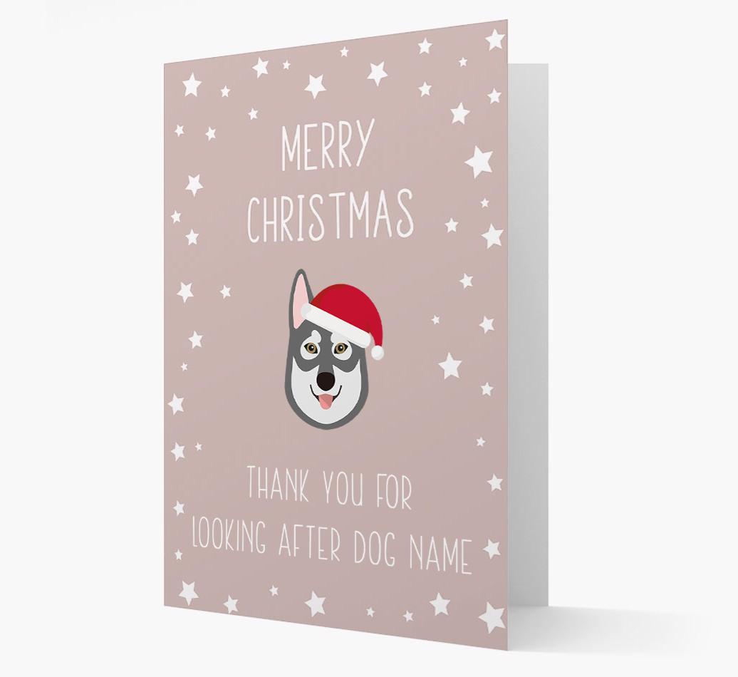 'Thank You' Christmas Card with your {breedFullName} Christmas Icon