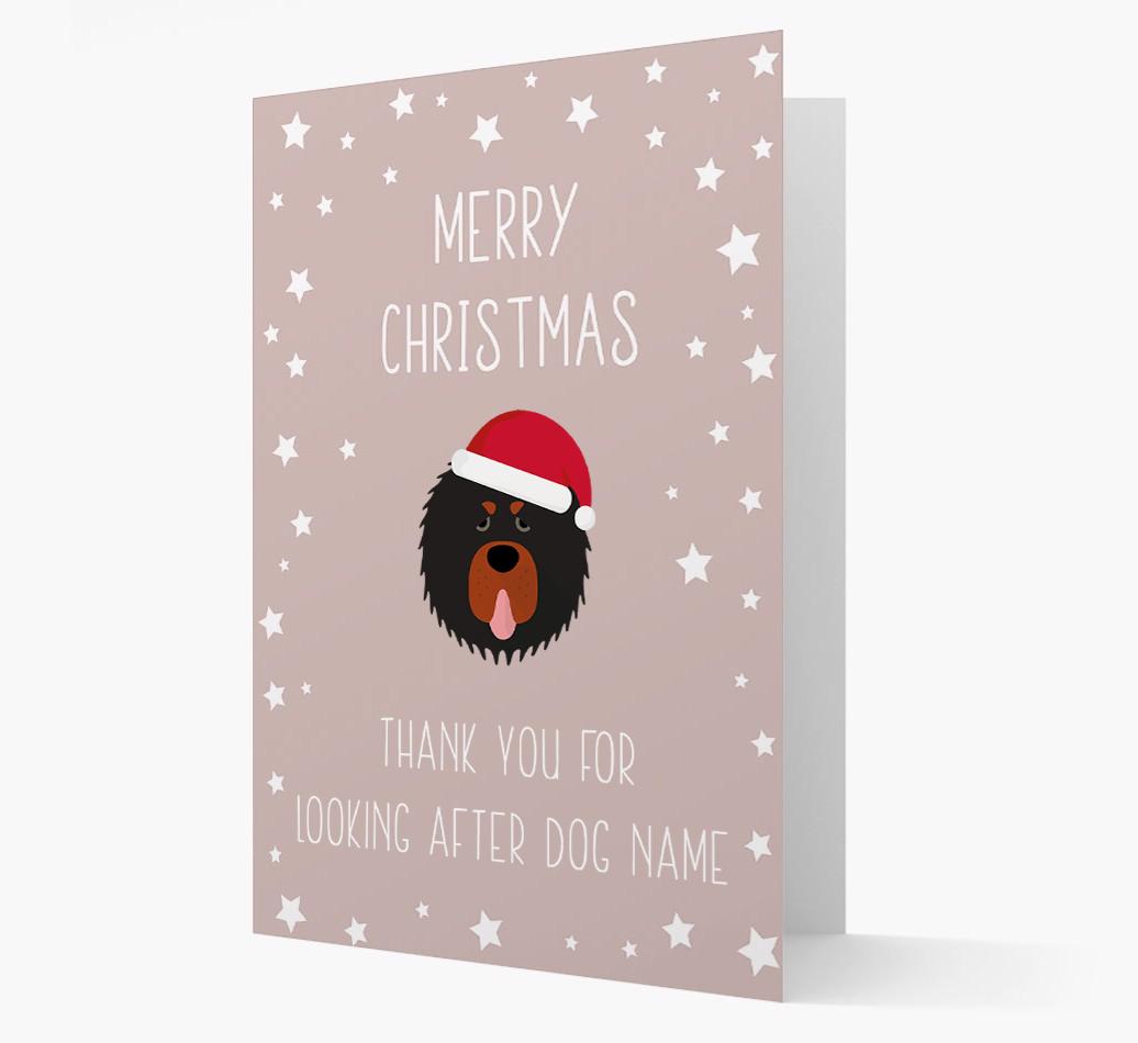 'Thank You' Christmas Card with your {breedFullName} Christmas Icon