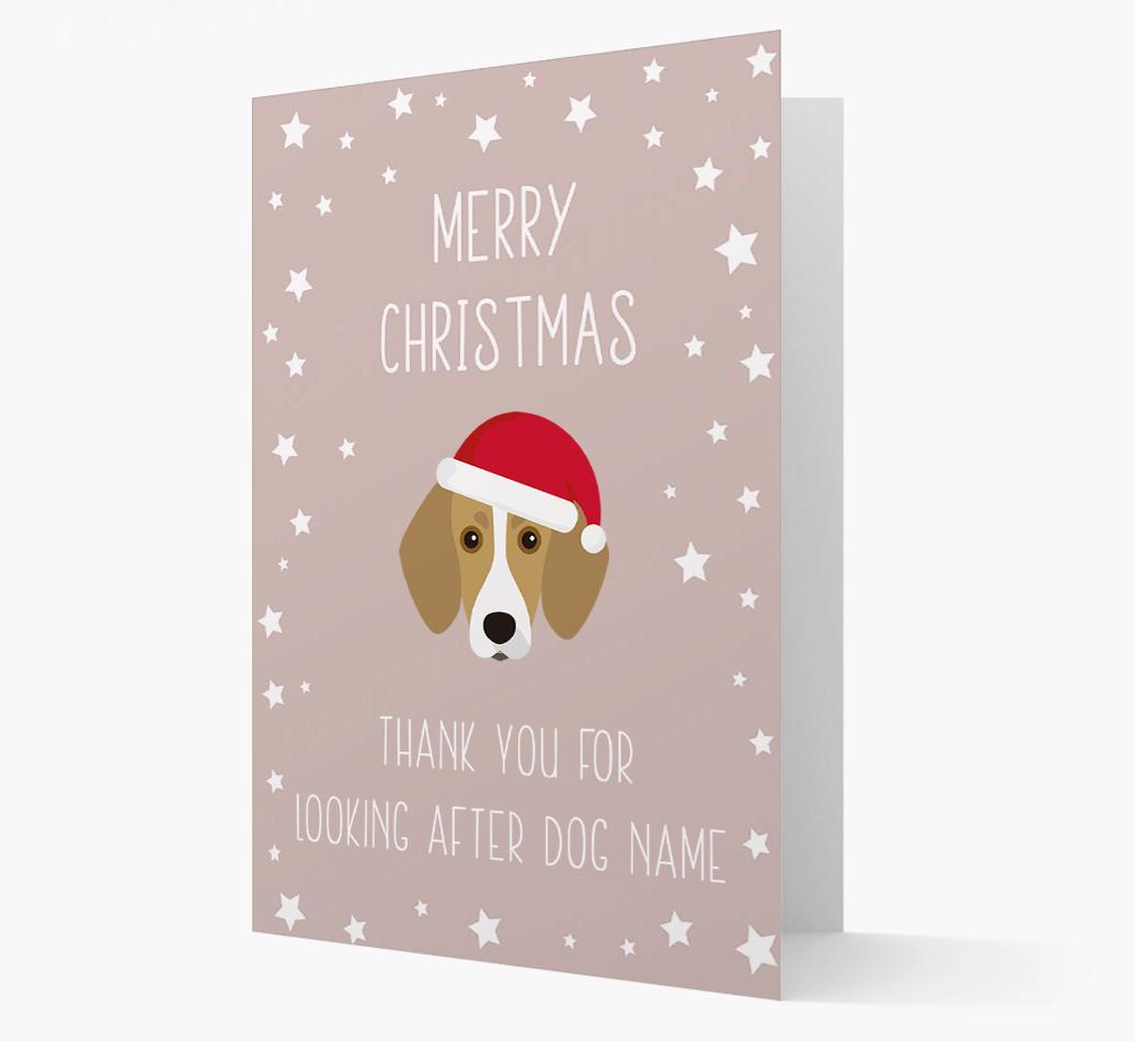 'Thank You' Christmas Card with your {breedFullName} Christmas Icon