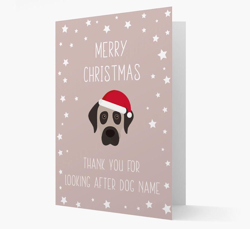 'Thank You' Christmas Card with your {breedFullName} Christmas Icon