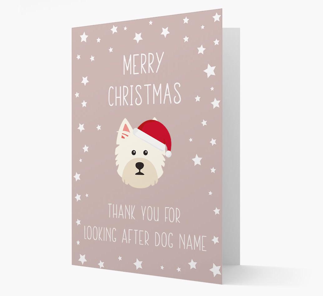 'Thank You' Christmas Card with your {breedFullName} Christmas Icon