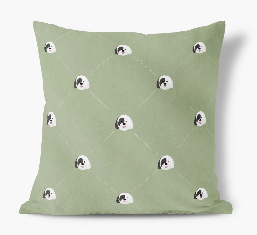 Diamond {breedFullName} Icon Pattern: Personalized Soft Touch Cushion