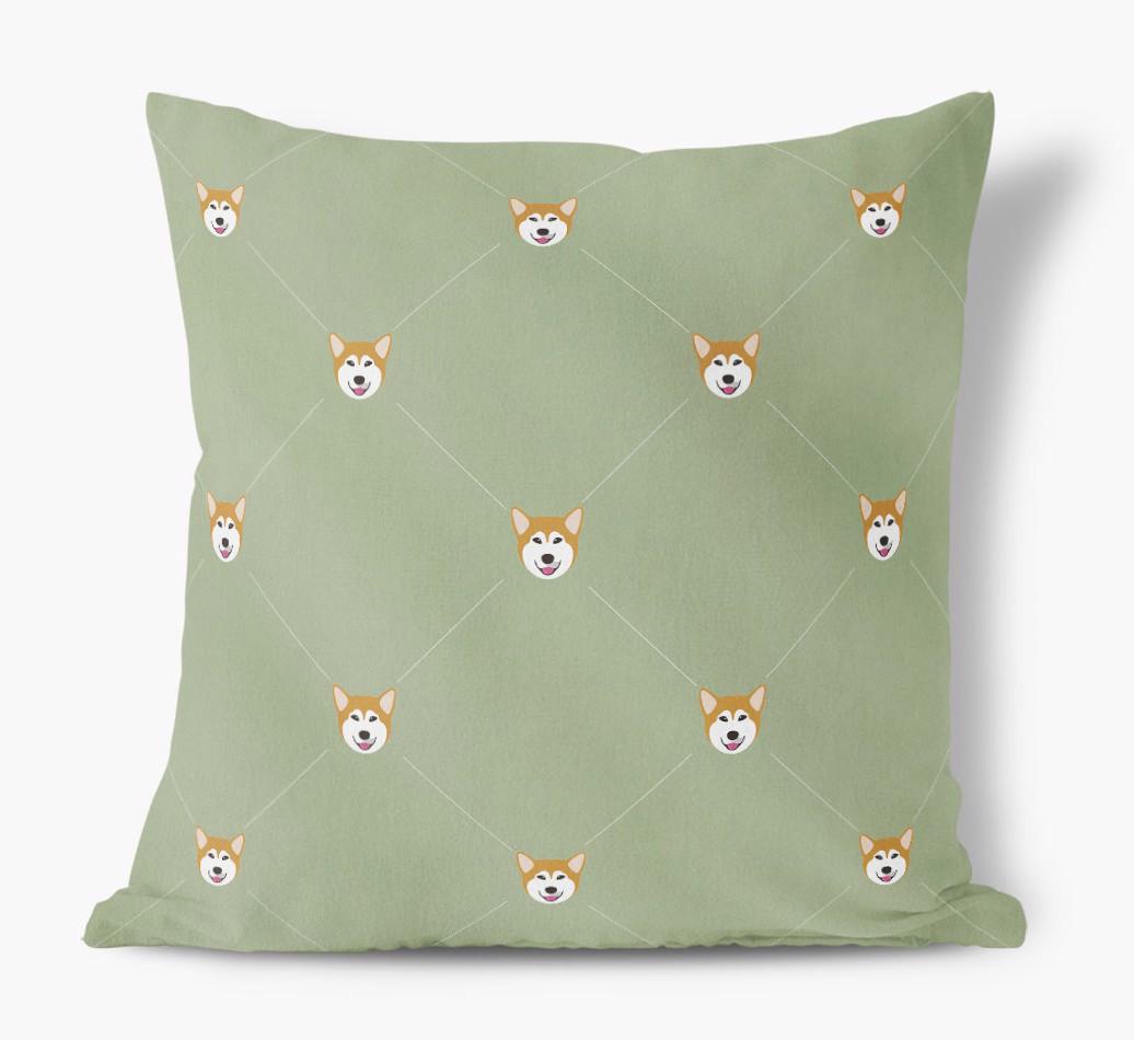 Diamond {breedFullName} Icon Pattern: Personalized Soft Touch Cushion