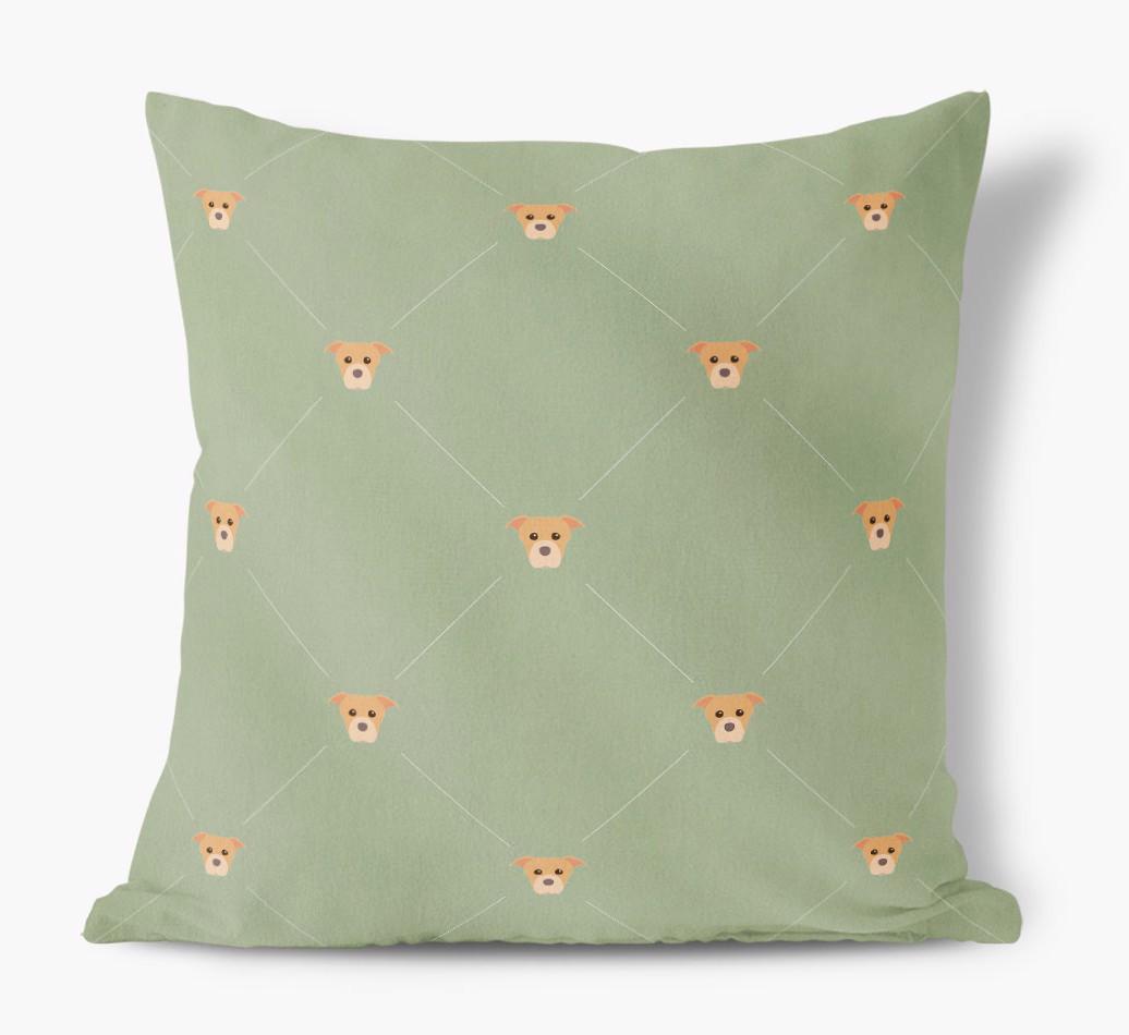 Diamond {breedFullName} Icon Pattern: Personalized Soft Touch Cushion