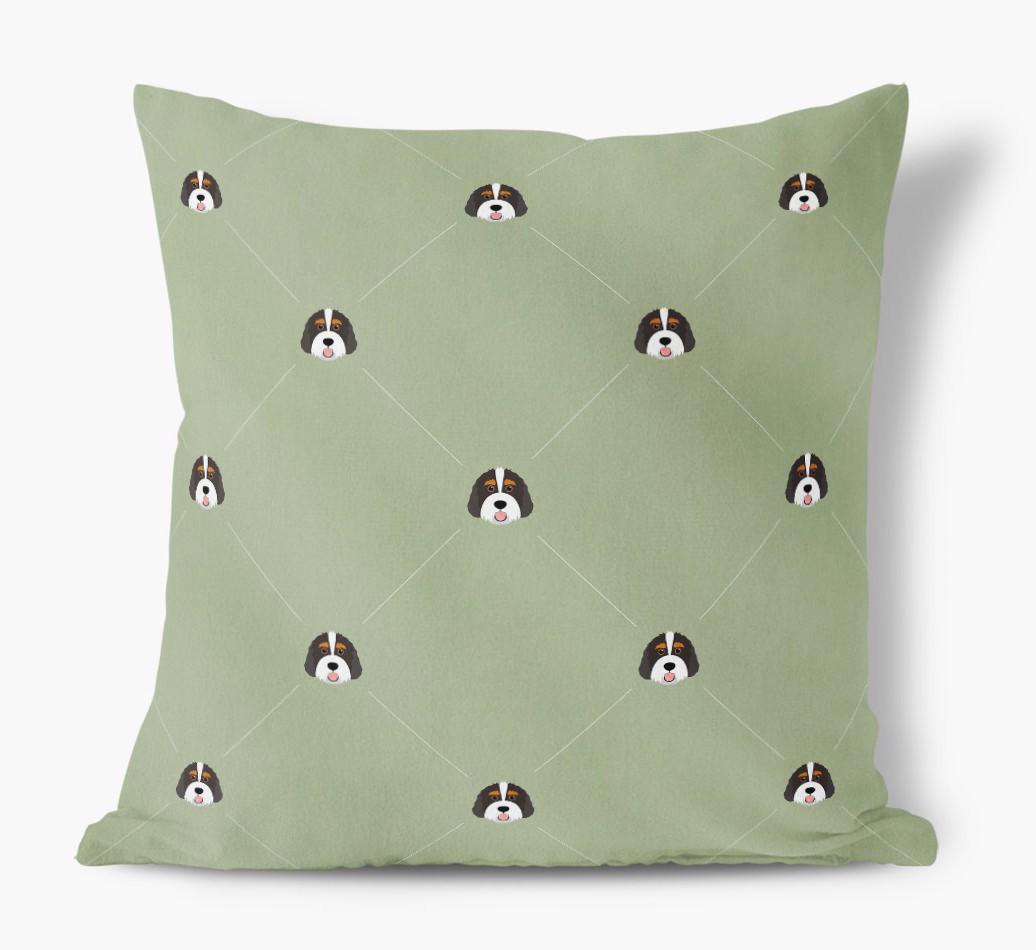 Diamond {breedFullName} Icon Pattern: Personalized Soft Touch Cushion