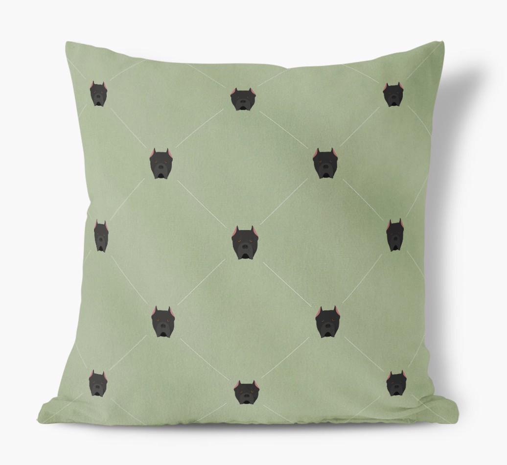Diamond {breedFullName} Icon Pattern: Personalized Soft Touch Cushion