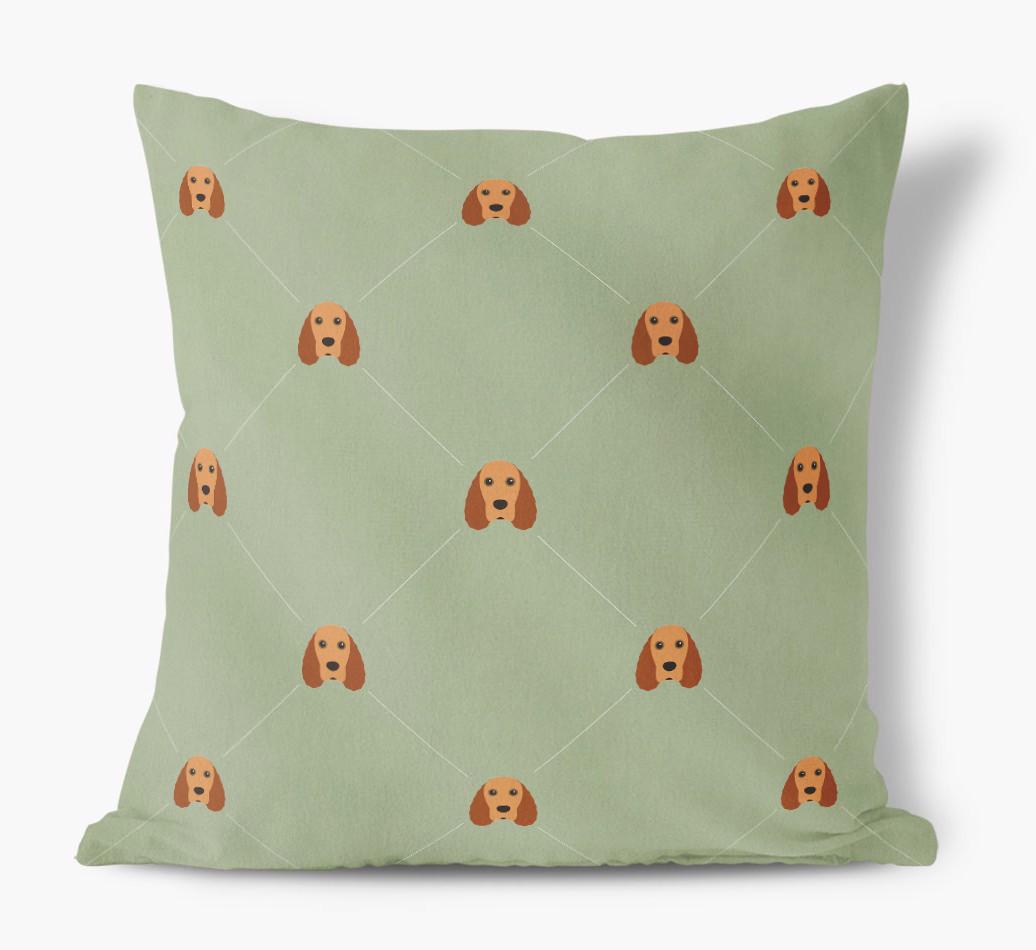 Diamond {breedFullName} Icon Pattern: Personalized Soft Touch Cushion