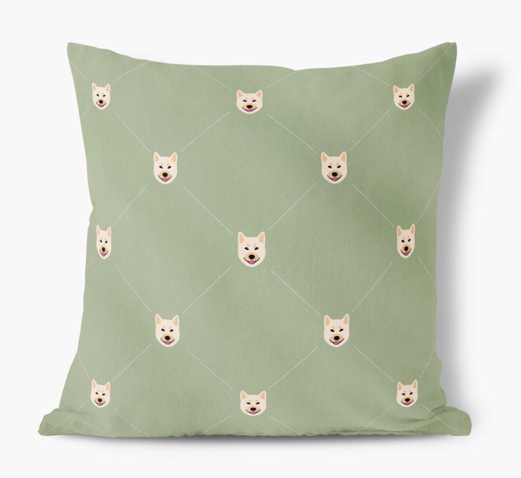 Diamond {breedFullName} Icon Pattern: Personalized Soft Touch Cushion