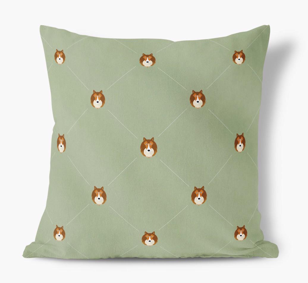 Diamond {breedFullName} Icon Pattern: Personalized Soft Touch Cushion