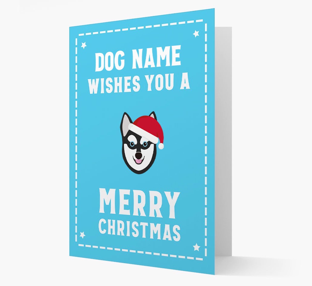 'Christmas Wishes' Card with your {breedFullName} Christmas Icon
