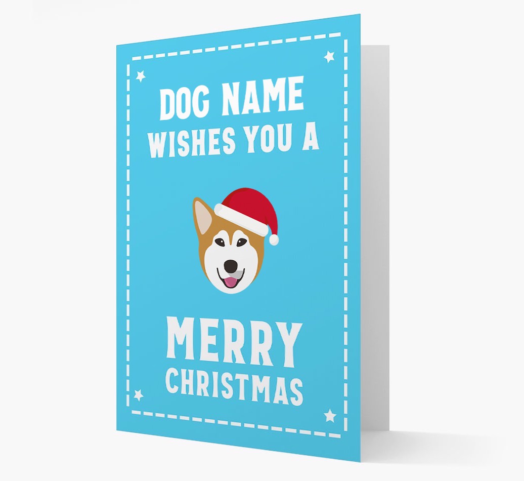 'Christmas Wishes' Card with your {breedFullName} Christmas Icon
