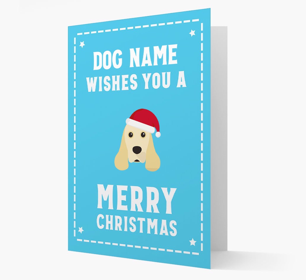 'Christmas Wishes' Card with your {breedFullName} Christmas Icon