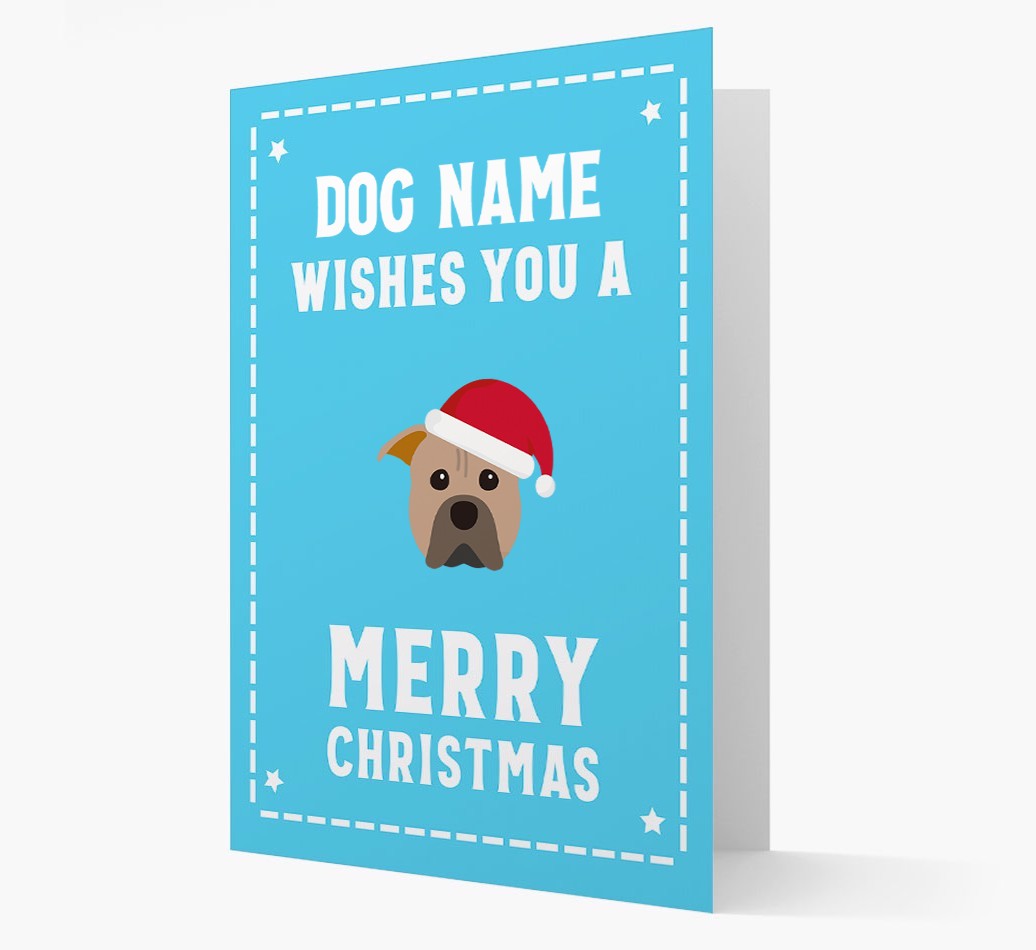 'Christmas Wishes' Card with your {breedFullName} Christmas Icon