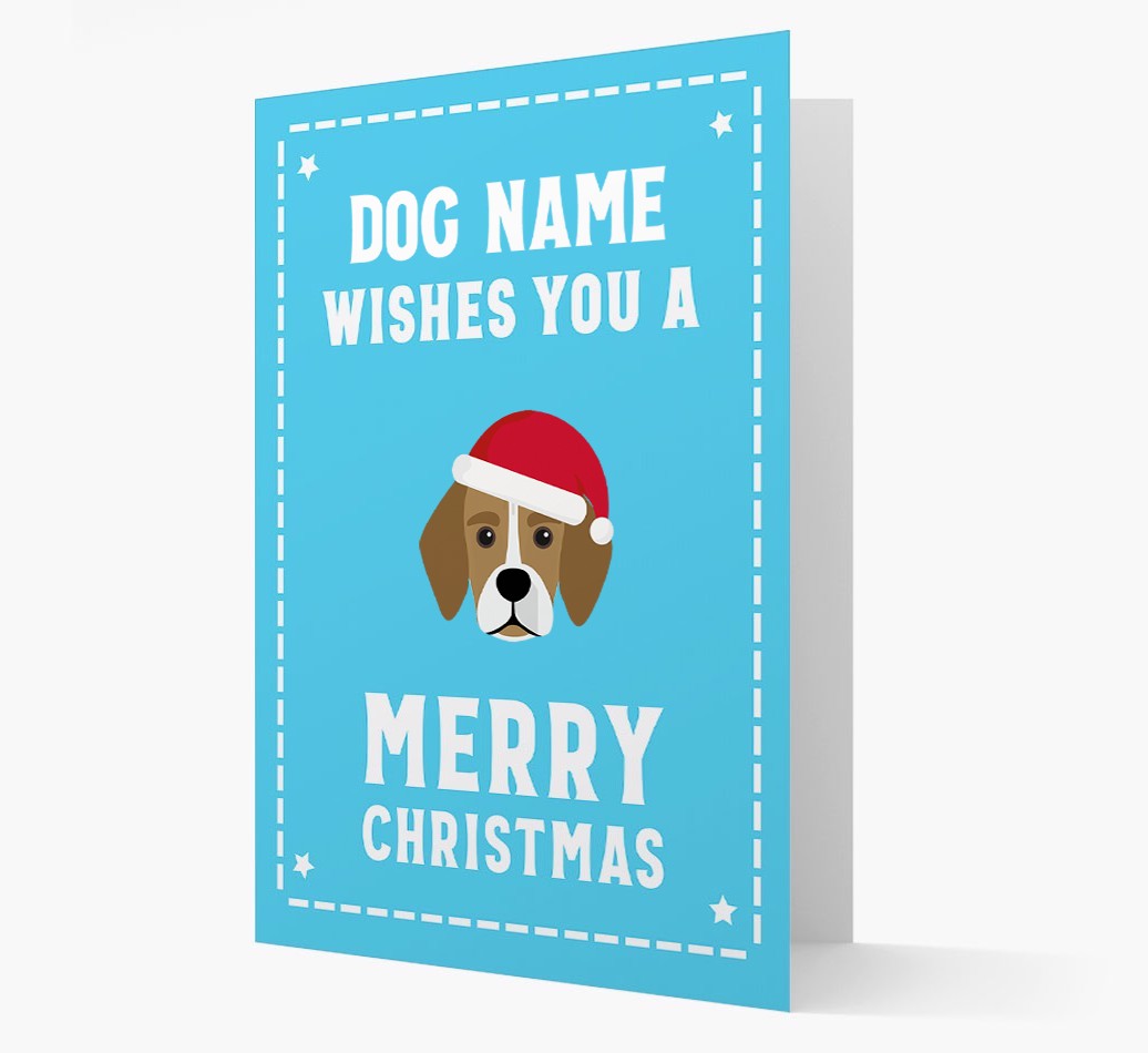'Christmas Wishes' Card with your {breedFullName} Christmas Icon