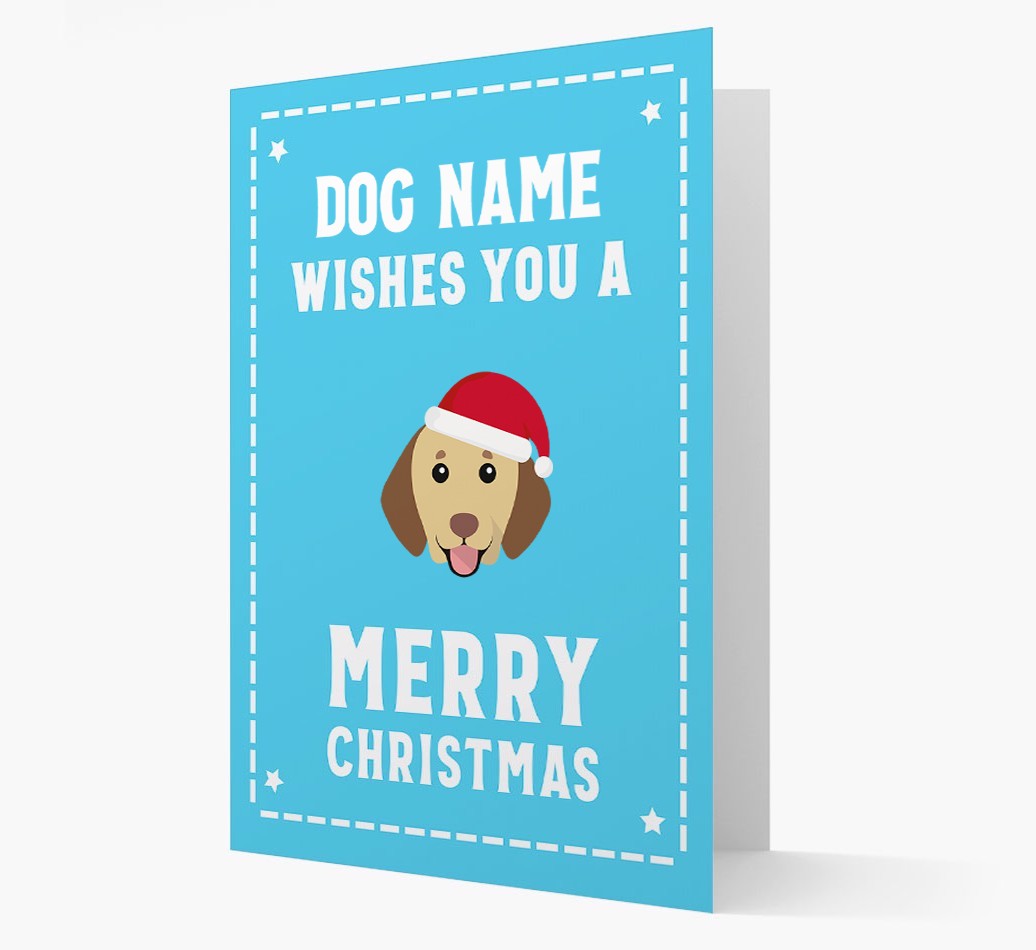 'Christmas Wishes' Card with your {breedFullName} Christmas Icon