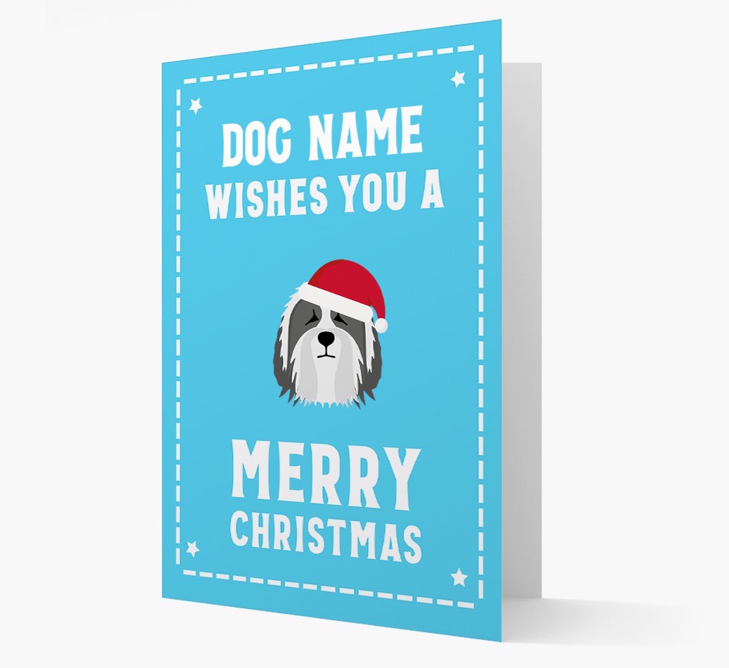 'Christmas Wishes' Card with your {breedFullName} Christmas Icon