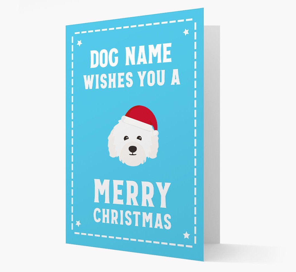 'Christmas Wishes' Card with your {breedFullName} Christmas Icon
